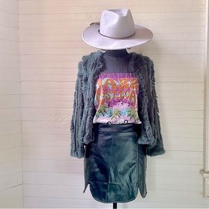 Heartloom | Rosa | Pine Green Fur Jacket